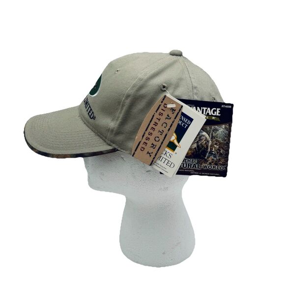 Ducks Unlimited Hat Cap Strapback Khaki Embroidered Mallard Duck Men's New w Tag - Picture 4 of 6